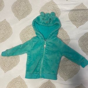 9 months light blue fleece jacket for girls